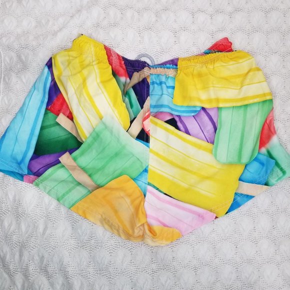 AMS swimwear popsicle print swim shorts multi color size XG beach gym mesh liner - Picture 2 of 10